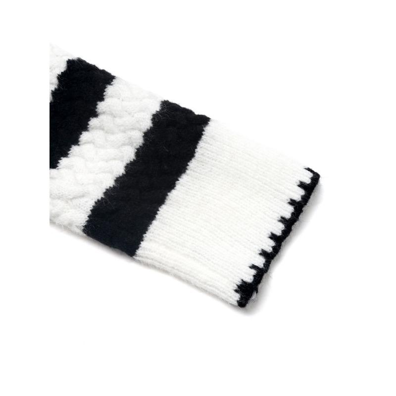 YYFS Dame Mote Casual Høst Vinter Stripeprint Langermet O-hals Gensere