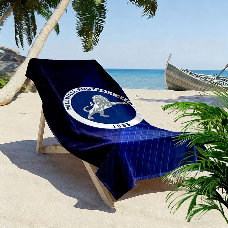 Millwall Football Club Beach Towel, Large Soft Quick Dry Towel for Beach Camping Swimming