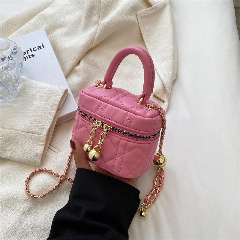 Rhombus Chain Bag Women's New High-end Fashion Mini Shoulder Messenger Bag Popular Small Square Bag