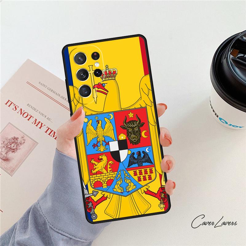 Romania Flag phone case For Samsung Galaxy S24 S25 S23 S22 Ultra Note 10 20 Plus S20 S21 FE Cover
