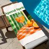 Orange art A-AperolS Towel Large S-Spritzs-S Quick-Drying Microfiber soft Beach Towel for Travel Fitness Sauna Bathing Camping