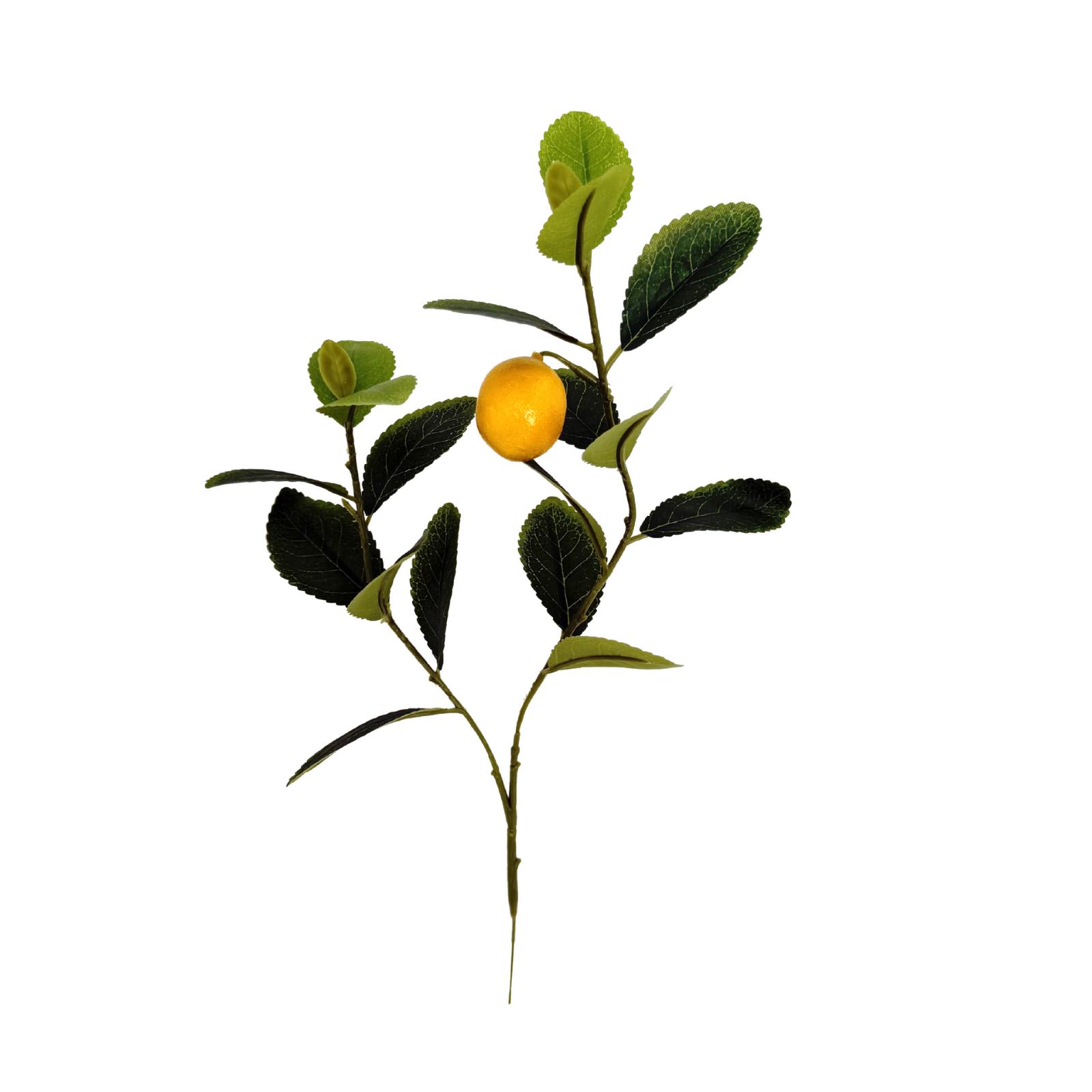 

1pc Luxury Lemon Fruit Branch With Green Leaves Artificial Flowers Home Photography Props Flores Artificales Fake Plants One Size