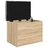 Storage Bench Sonoma Oak Finish 62 X 42 X 45 Cm Engineered Wood