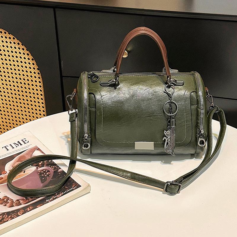 

Сумка Бостон: Універсальна, Модна, Повсякденна Сумка-подушка, Містка Сумка зелений