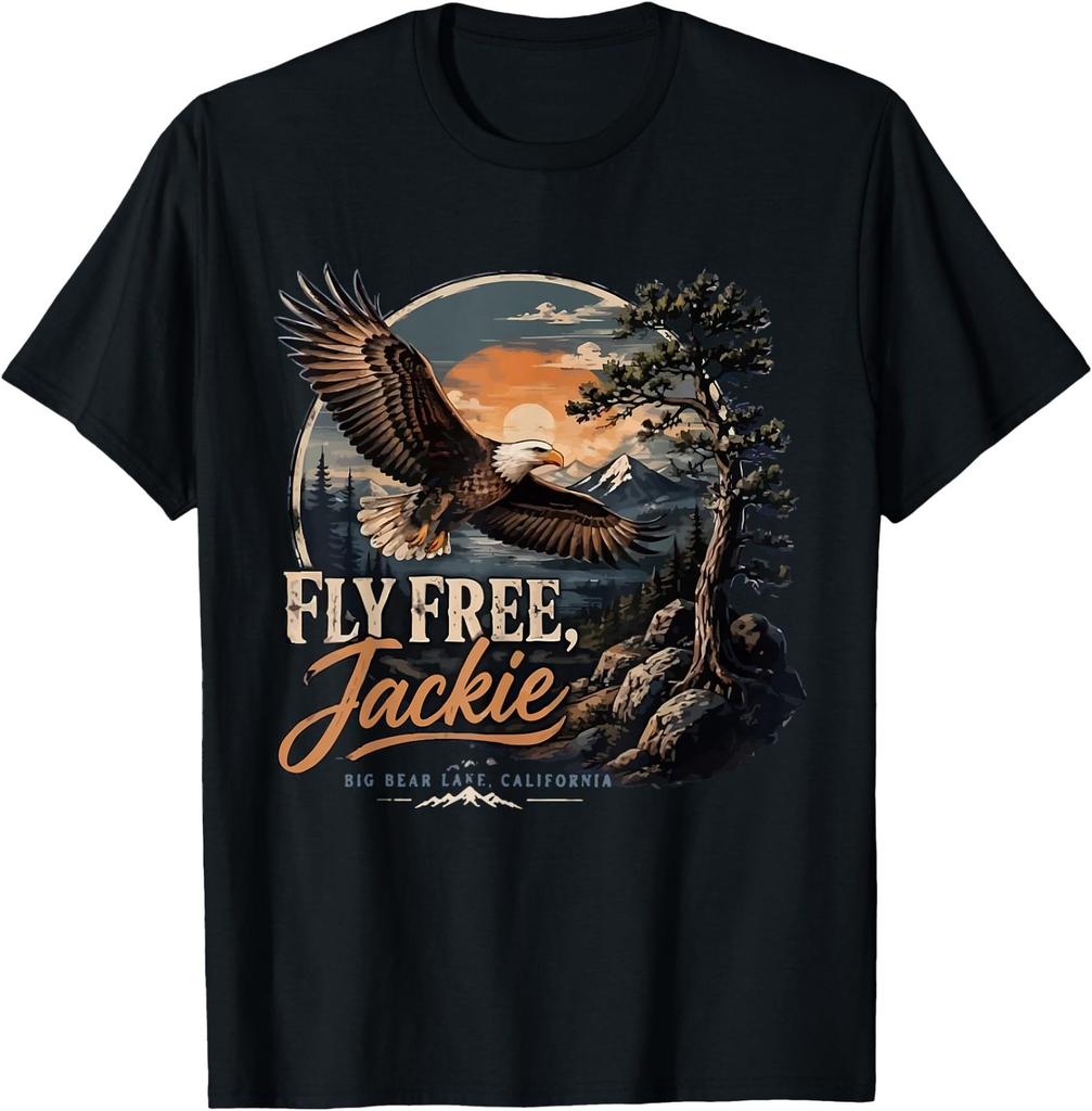 Vintage Jackie Fly Free Big Bear Eagle Forever Our Queen T-Shirt