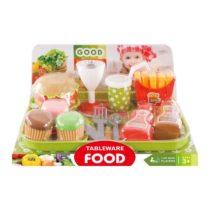 Creative Cartoon Cake & Burger Kitchen Set: Children s DIY Role-Playing Educational Toy