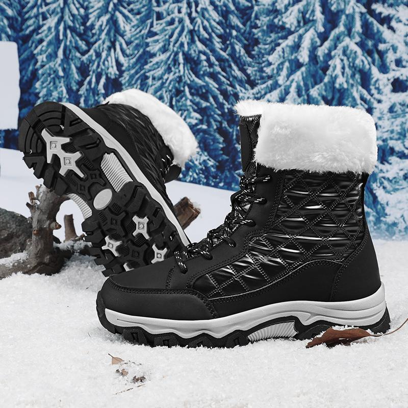 TUINANLE Winter Snow Boots Women Ankle Boots Men Shoes Motorcycle Boots Female