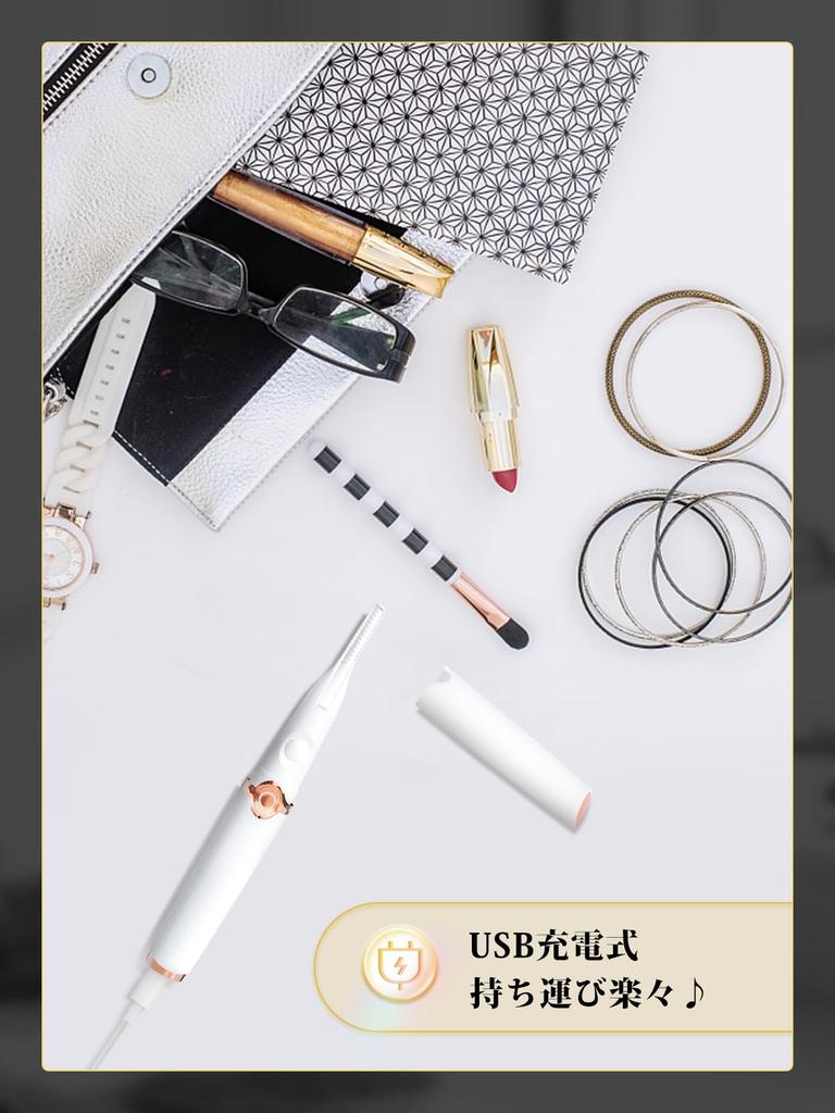 iitrust Hot Eyelash Curler 2-in-1 with Long-lasting Hold Three-stage Temperature Adjustment USB Rechargeable White