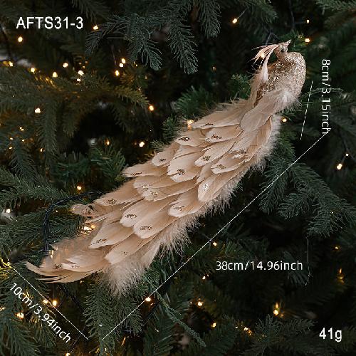 Foam Feather Bird Peacock Bird Decoration Christmas Tree Decoration Feather Pendant Christmas Decorations