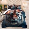 3d Digital Printing Thickened Feather Silk Cotton Quilt Animal Tiger Fat Quilt Printing Three-piece Quilt Cover Set