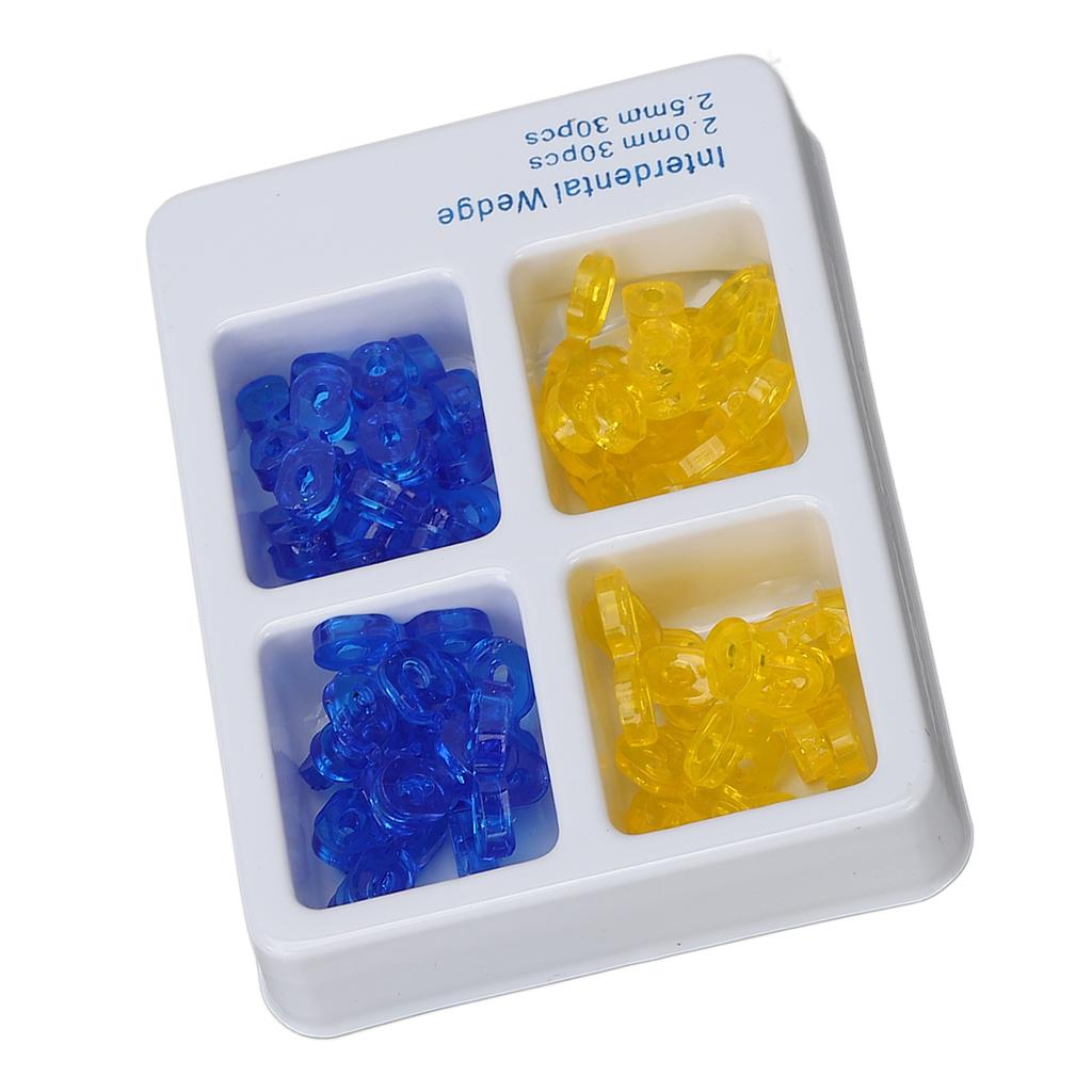 60Pcs Dental Wedge Elastic Rubber High Toughness Hygeian Tooth Seperator Fixing Wedges for Hospital