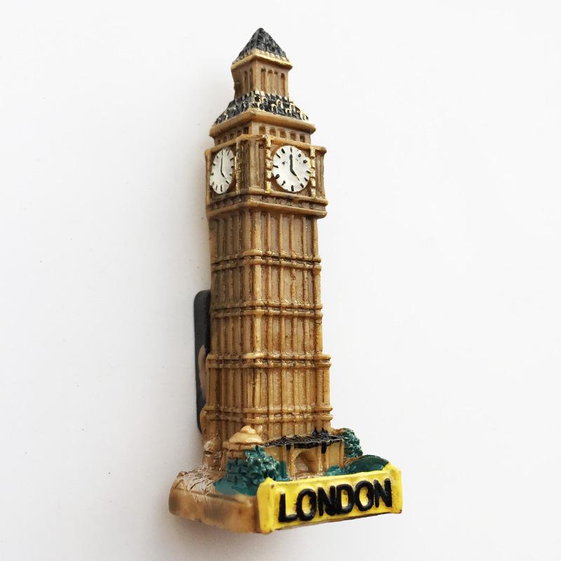 Magneți de frigider din rășină, repere din Praga, Republica Cehă, Marea Britanie, autocolante, suveniruri creative lucrate manual, decorațiuni interioare