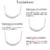 PLUSTER Diamond Line Bar Necklace K10 Yellow with Genuine Gold Simple and Perfect Gift for or Any Other Occasion Box Plaster Women's (0.1ct Gold)