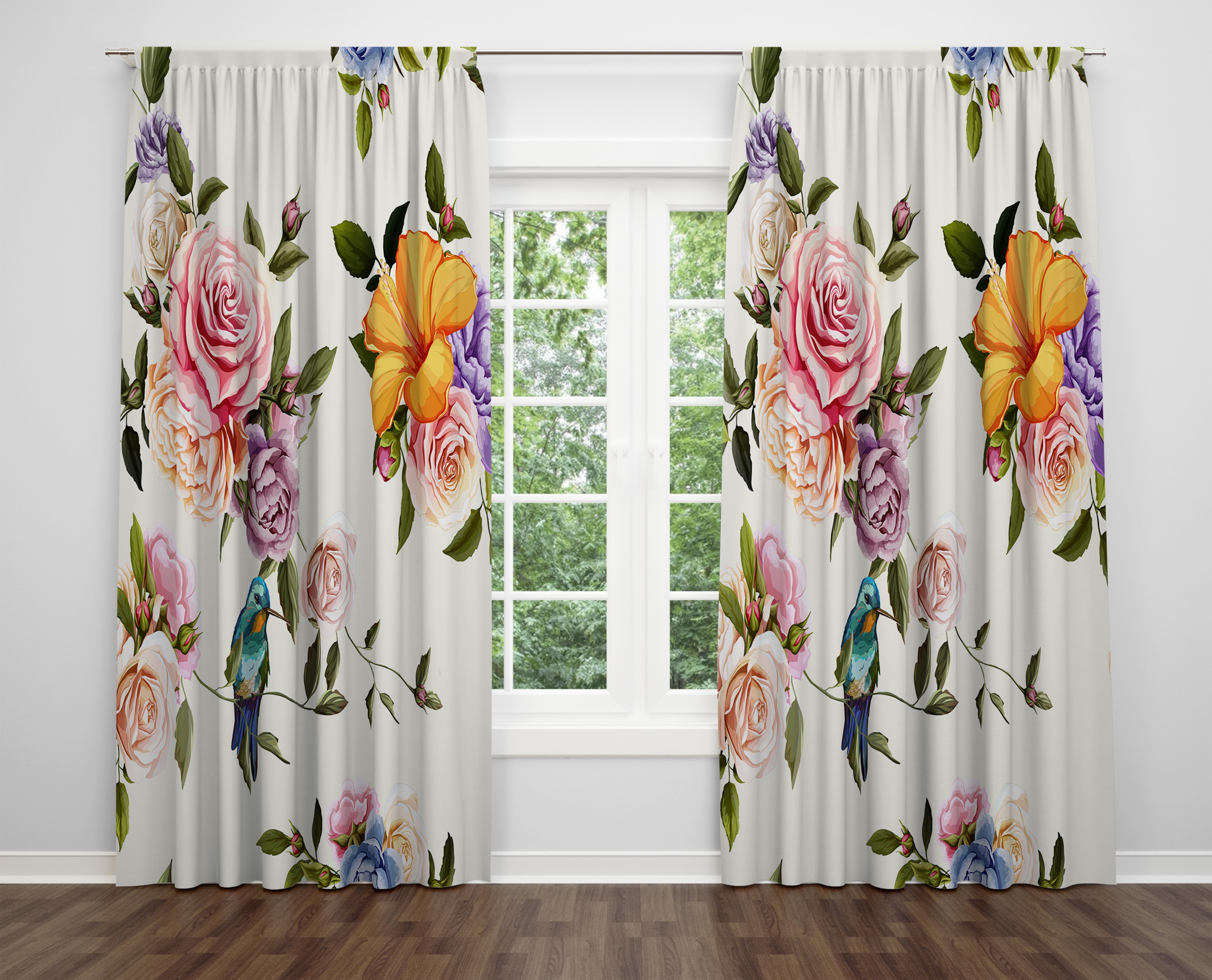 

Декоративний дизайн, високоякісна бавовняна тканина, ви можете вибрати одну або подвійну фіранку з крила 1 piece різнокольоровий