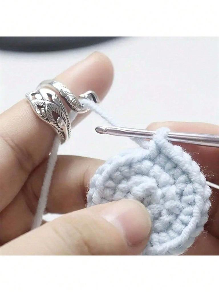 1/2/3/4pc Adjustable Knitting Loop Set: Crochet Loop, Knitting Ring Yarn Guides For Needlework