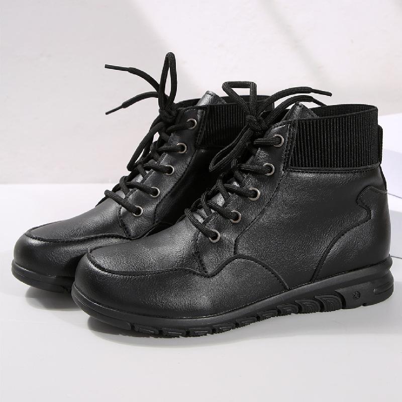 

Ботинки Martin женские 2024 осень-зима новый размер короткие ботинки с круглым носком и ремешком на плоской подошве женские кожаные ботинки 43