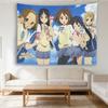 KON Anime Tapestry Yui Mio Ritsu Tsumugi Azusa Wall Hanging Aesthetic Bedroom Dorm Manga Fan Decor