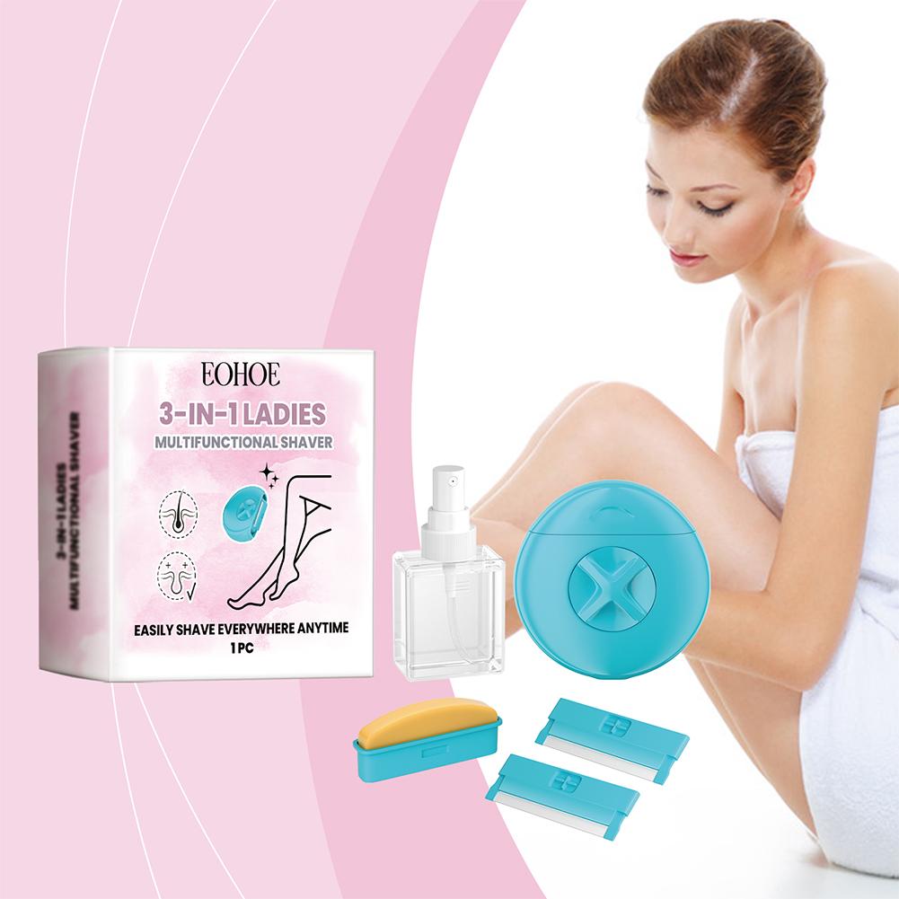 3 In 1 Travel Razor Women Body Razor Hair Remover Tool for Underarm Bikini