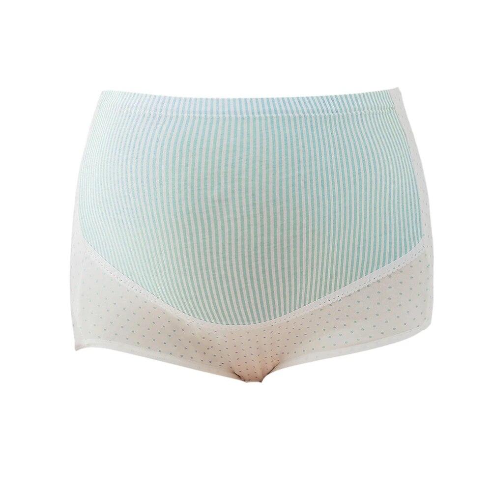 

Полосатое нижнее белье для беременных, женские трусики для беременных, трусики с высокой талией, регулируемый пояс, поддерживающие живот, трусы для беременных L