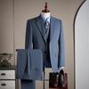Luxury Men's Custom Suit Set - Tencel Cotton Wool Blend, Fine Twill Fabric, Business Formal Wear.