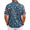 Men's Polo Shirt Short Sleeve Loose Fit Casual Top with Hawaiian Style Print for Everyday Wear Comfortable Fabric