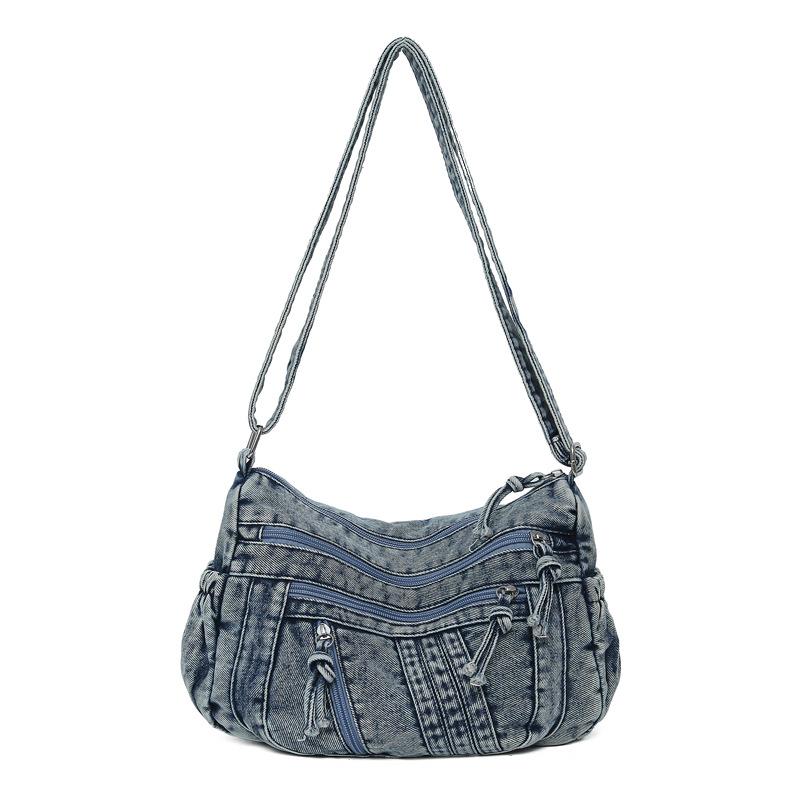 

Женская наплечная сумка джинсовая винтажная сумка кроссбоди синий