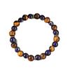Festive Gifts Tiger Eye Dark Blue Glass Beaded Bracelet Natural Fashion Jewelry For Men Women Daily Wear Gift