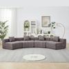 Gebogenes Chenille-Sofamodul mit 2 Kissen, gebogen, symmetrisch, halbrundes Sofamodul für Schlafzimmer, Wohnzimmer, Büro (zur Entspannung oder für ein Nickerchen)