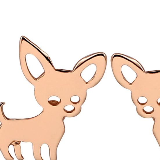 Stylowe kobiece kolczyki Urocze drążone elementy ze stali nierdzewnej