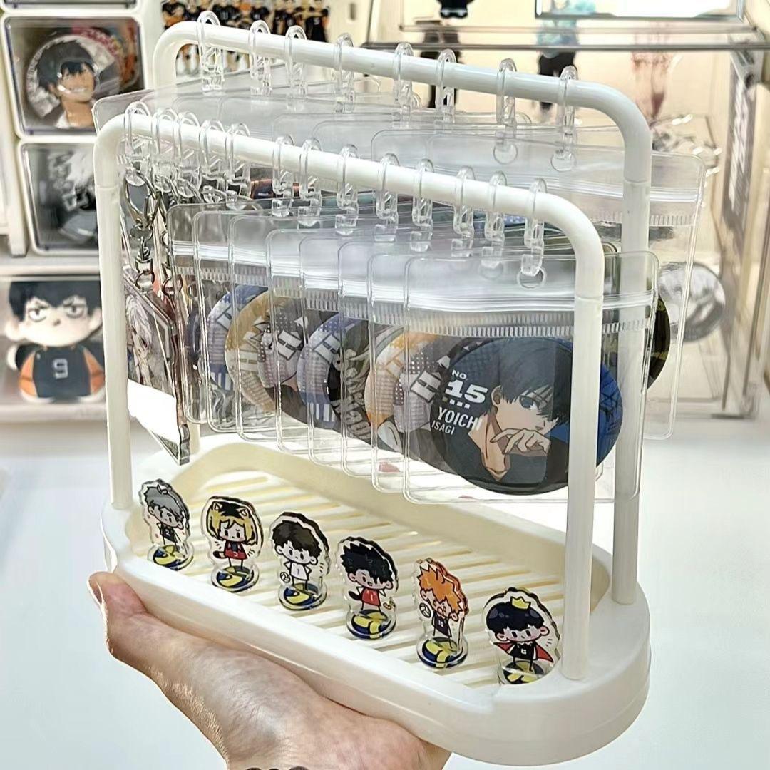 High- Grain Storage Rack Mini Display Stand Modern Minimalist Design Ins Style Desktop Organizer Double layer rack 489₽