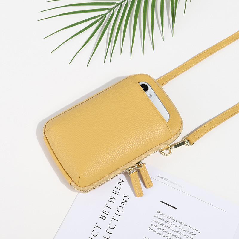New Simple Shoulder Phone Bag Ladies Crossbody Fashion Lightweight Mini Zipper Small Bag Versatile Vertical Shoulder Bag