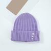 New candy color handmade design versatile autumn and winter personalized men and women solid color fork wool knitted hat cold hat tide