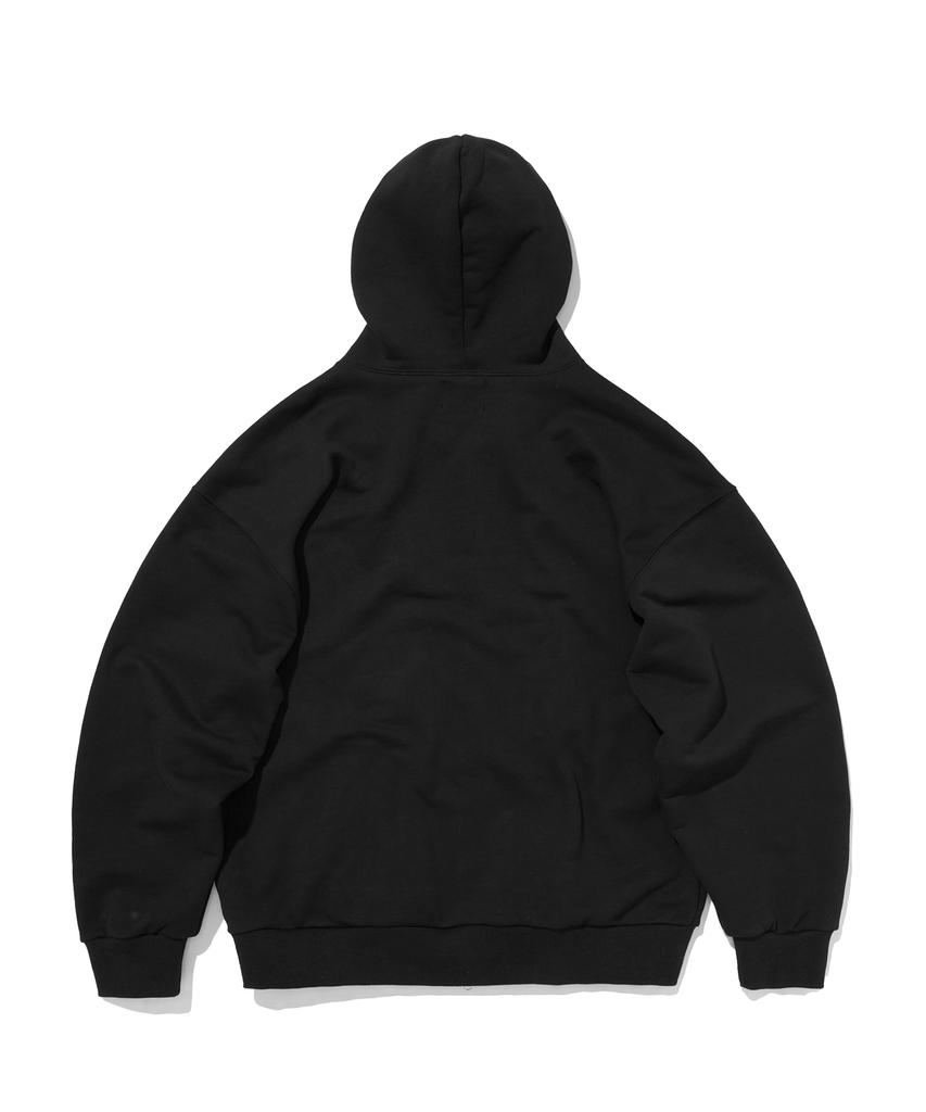 Suade Normal Hood Zip Up [Black]