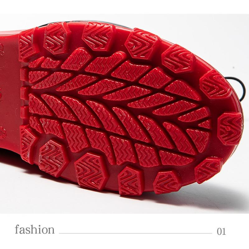 Męskie buty przeciwdeszczowe średniej długości, wszechstronne wodoodporne buty przeciwdeszczowe, outdoorowe gumowe buty na deszcz