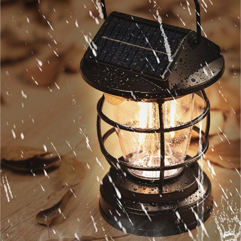 Portables Solars LED Flashlights Waterproofed Outdoor Light Camping Lamp for Outdoor and Indoor Decoration