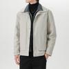 Mens Loose Fit Down Jacket With Faux Two-Piece Design 90% White Duck Winter Casual Outerwear
