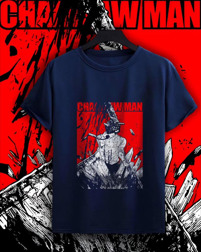 Summer Japanese Anime Chainsaw Man Graphic Print TShirt Men Women Fashion Casual Crew Neck Short Sleeve Plus Size Unisex T Shirt