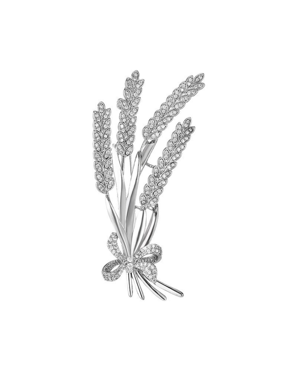 

Zircon wheat ear brooch for men and diamond flower gift for men and women for entrance gift case included women, corsage, weddings, graduations,