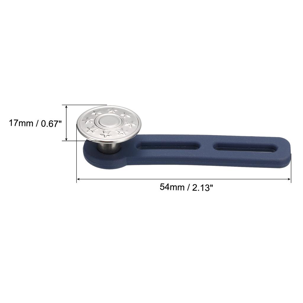 6pcs Button Extenders Adjustment Jeans Waist Buckle Extension Pants Waist Extension No-Sew Extend Buttons for Women Men's 2.13"