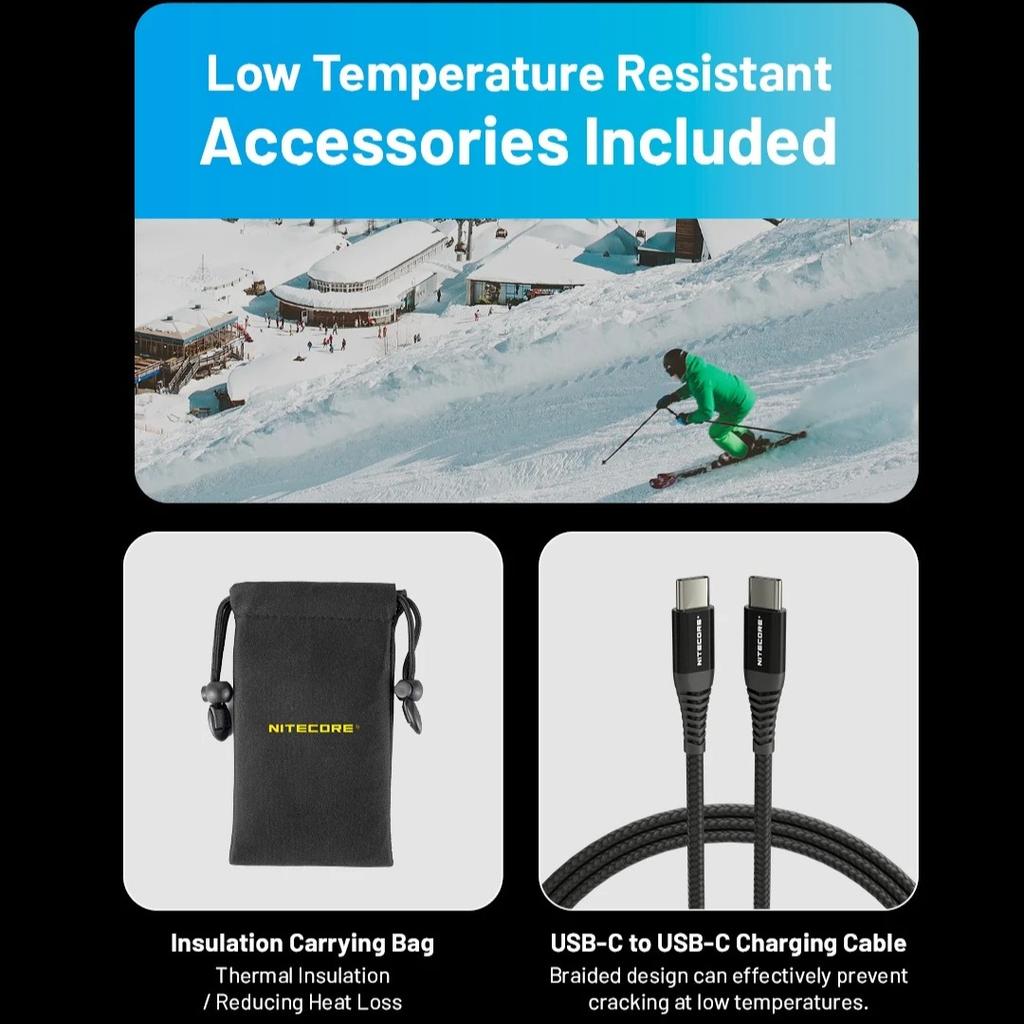 Nitecore SUMMIT 20000mah Power Bank Mobile Low temperature Carbon Fiber Charger Fast Charging Portable Charger Clambing