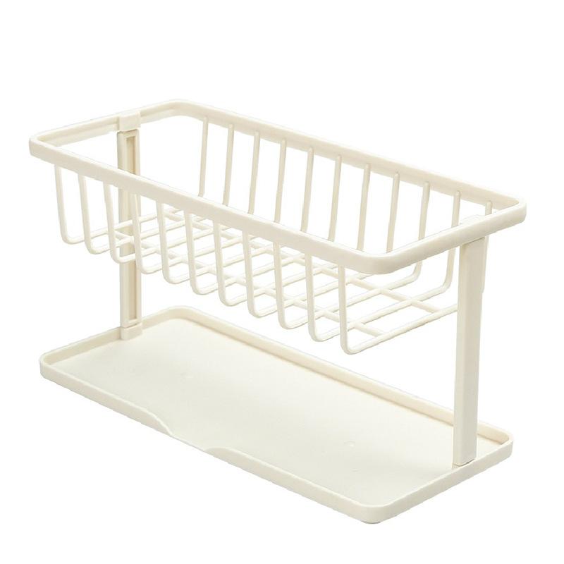 Household Kitchen Countertop Cleaning and Storage Rack, Multifunctional Sponge Drain Shelf for Faucets and Sinks