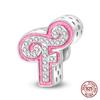 Authentic Pink Charm Bead Charms Bead Charms Copper 26 Letter Charm Bead Charms Compatible With Authentic Bracelets Do It Yourself Jewellery Making Wo