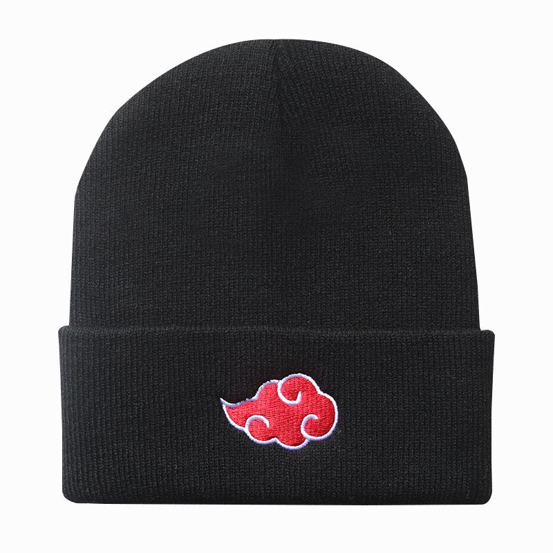 Unisex Cloud Pattern Knit Hat - Warm Anime Wool Hat for Autumn & Winter