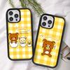 Rilakkuma Relaxed Bear For iPhone 17 16 Pro Max Air 15 14 13 12 Mini Plus 11 Hard PC+TPU Phone Back Cover