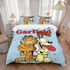 Conjunto de Roupa de Cama 3 Peças Garfield Cão Inclui 1 Edredom + 2 Fronhas, Sem Enchimentos de Almofada, Macio Confortável,a0910205