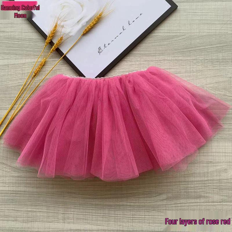 Children's Four-Layer Ballet Tulle Petticoat for Dance Performances