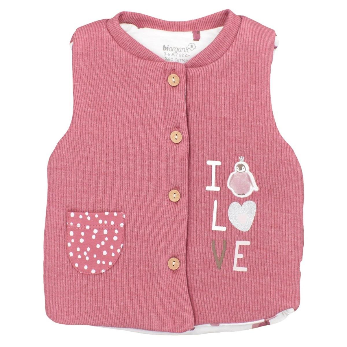 

Bibaby Biorganic Little Love Fiber Vest 61459 Розовый Сухой