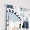 2pc Cartoon Dinosaur Print Curtains - Polyester Fabric for Bedroom   Living Room   and Kitchen - Machine Washable