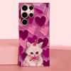 Kind-hearted Kitten Madam Pink  Glass  PhoneCase for Samsung Galaxy S26 S25 S24 S23 S22 S21 FE Ultra Plus Dropresistant Female