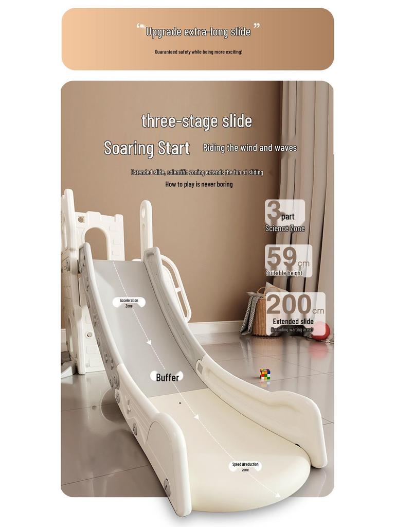 Extra Large Foldable Indoor Slide and Swing Set for Kids